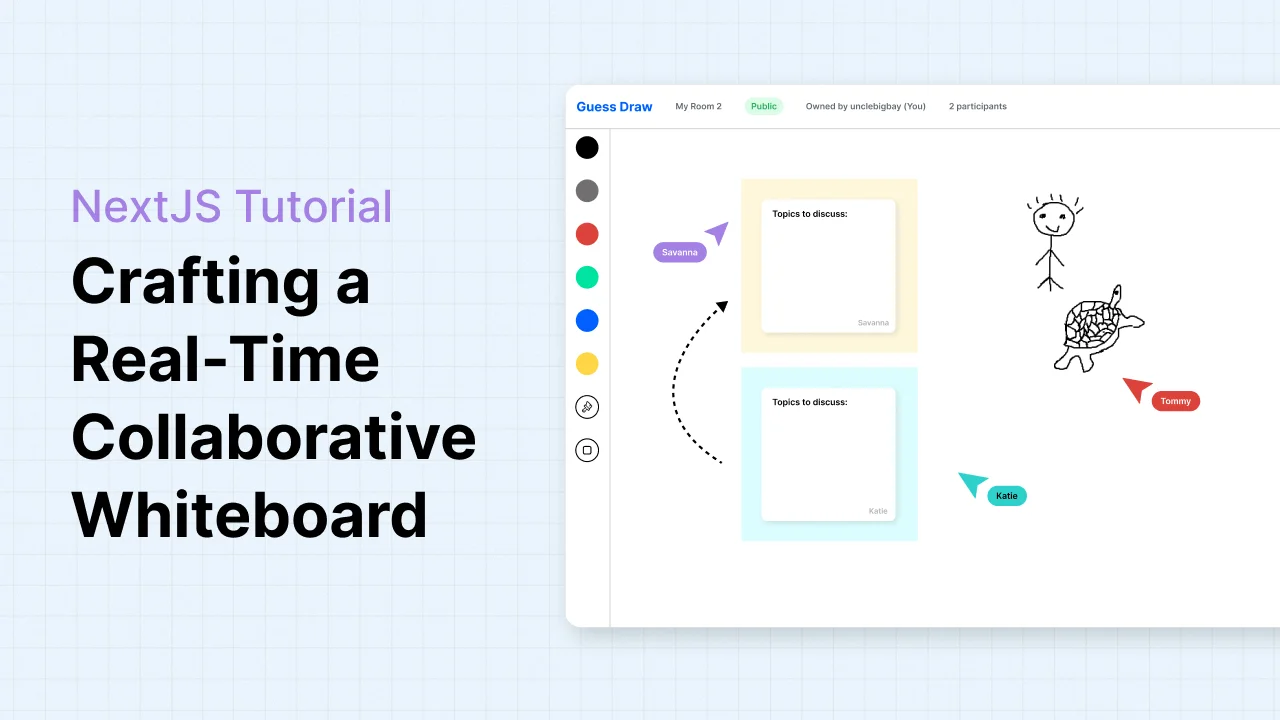 Build a Real-time Collaborative Whiteboard in NextJS With Supabase & Stream Video