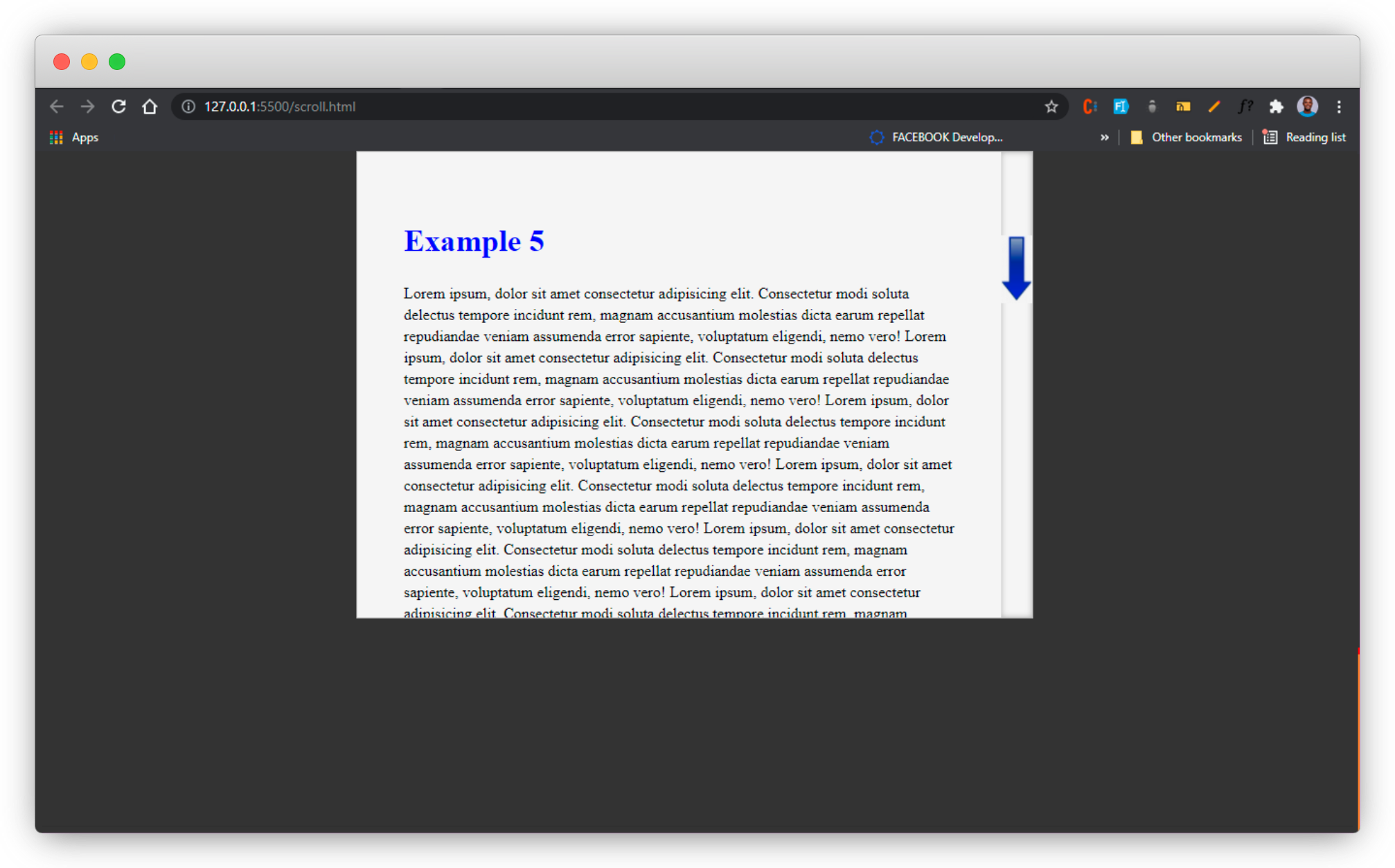 sample 5 on browser