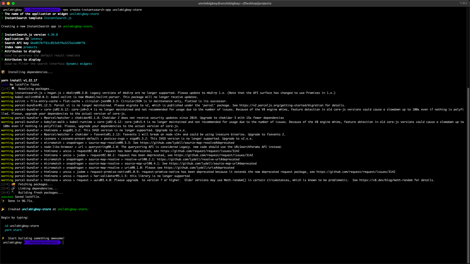installing instant search js